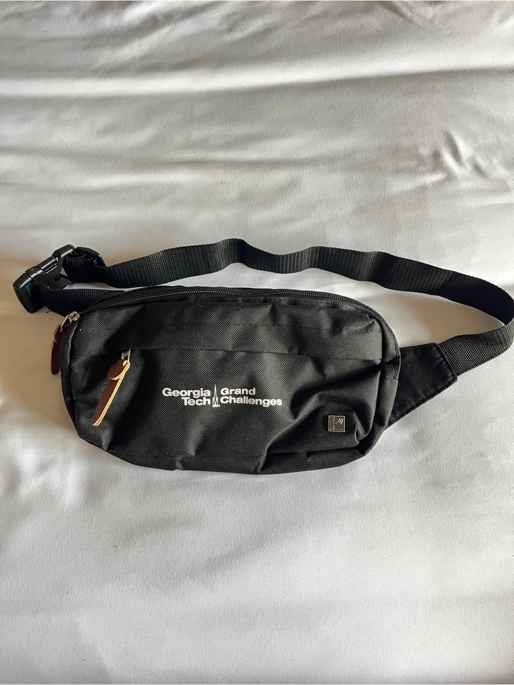 Kapston Black Georgia Tech Grand Challenges Fanny Pack Waist Bag Pouch Adj Strap